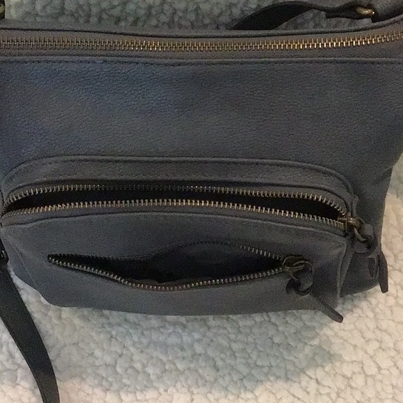 Sonoma gray faux leather crossbody purse bag - Picture 3 of 7